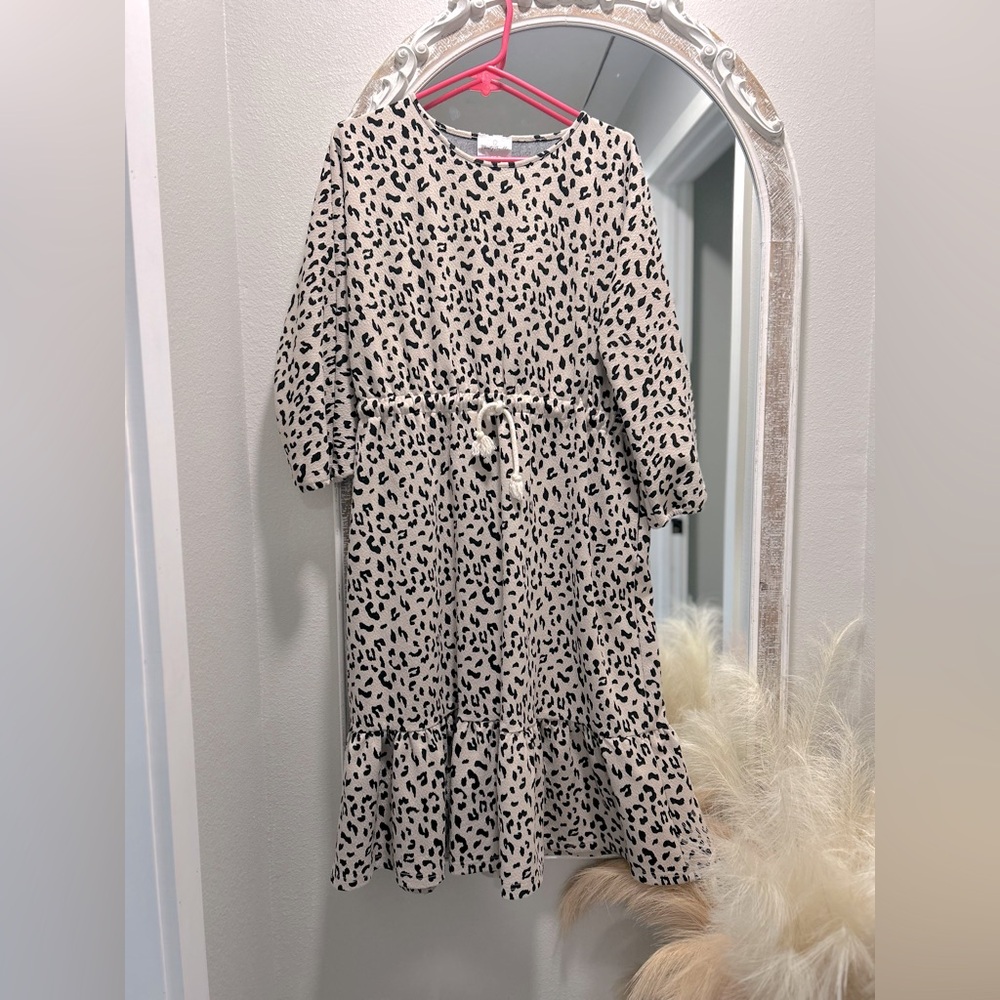 Dainty Jewells Cream and Black Leopard Maxi Dress